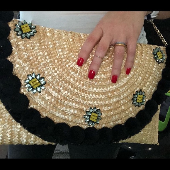Straw raffia clutch - Picture 2 of 5